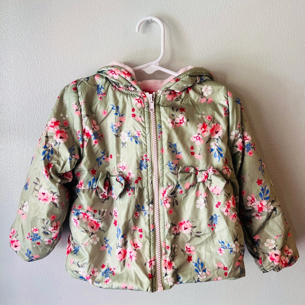 Toddler Girl Coat 2T Fleece Lining with Hood